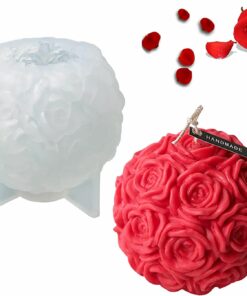 3D Rose Ball Candle Mold