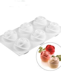 6 Cavity rose silicone mold