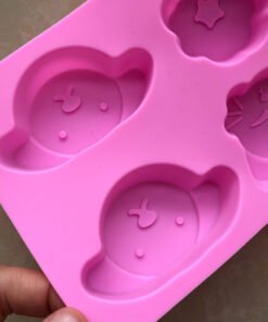 Alternative view of Vedini 6 Cavity Cartoon Elephant Cat Dog Papi Silicone Cake Mold JKB-611