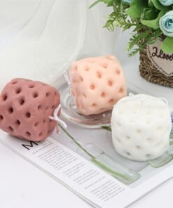 Alternative view of Vedini Creative Round Sofa Stool Candle Silicone Mold DIY 3D Cylindrical Honeycomb Code 118
