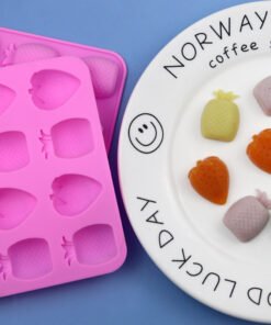 12 strawberry pineapple silicone mold