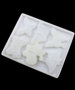 Alternative view of Vedini 6 Cavity butterfly handmade candle mold JKB-213