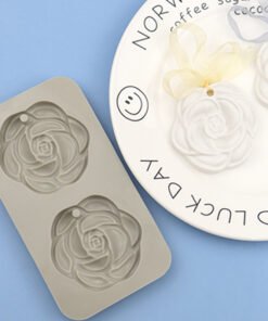 2 Cavity Camellia Silicone Candle Mold