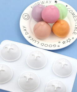 6 Cavity Peach Fruit Candle Chocolate Mold