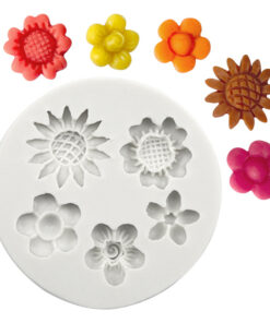 5 Cavity sunflower flowers mold