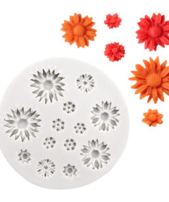13 Cavity Flower Fondant Cake Molds