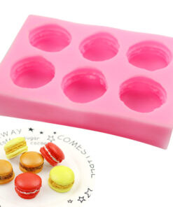 6 Cavity 3D Macaron Silicone Mold