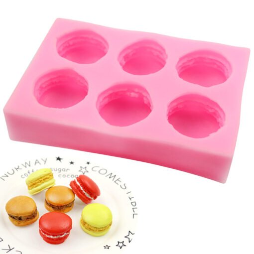 6 Cavity 3D Macaron Silicone Mold