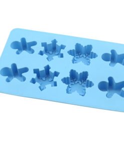 Alternative view of Vedini 8 Cavity Snowflake & Gingerbread Silicone Mould JKB-179