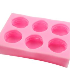 Alternative view of Vedini 6 Cavity 3D Macaroon Silicone Mold for Fondant, Macaron Hamburger Baking Molds, Candle Mold JKB-184