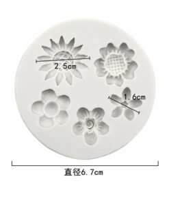 Alternative view of Vedini 5 Cavity sunflower flowers handmade glue mold creative cake decoration mold silicone chocolate mold 202