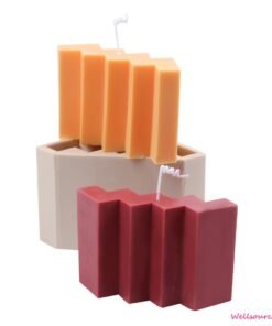 Alternative view of Veddini Wave Shape Non-Stick Curve Silicone Candle Mold Code 160
