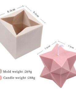 Alternative view of Vedini 3d Star Candle Mold Geometric Silicone Molds Code 129