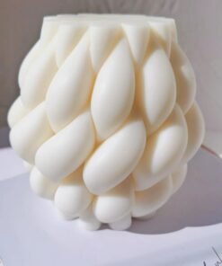 Alternative view of Vedini 3D Twirl Raindrop Shape Silicone Candle Mold, Geometric Curved Pillar Candle Mold Code 144