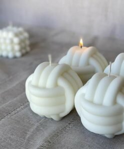 Alternative view of Vedini Knitted Knot Candle Silicone Mold, Scented, Soy Wax, Home Decor, Eco Wax Code 120