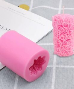 Alternative view of Vedini Rose Pillar silicone candle mold (1 Cavity) Code 134