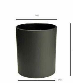 Vedini 200ml Black Candle Jar with Clear Bottom – With & Without Cork | Matte Glass Jar for Candle Making, Gifting & Home Decor - Only Jar, 1 Pc