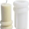 Striped Cylinder Candle Mold