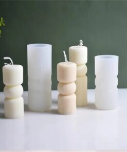 Alternative view of Vedini 3D Stripe Silicone Cylinder Candle Mold DIY Column Candle Making Mold Jkb - 174
