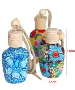 Alternative view of Vedini Random Color Printed Hanging Car Perfume Diffuser Fragrance Bottle