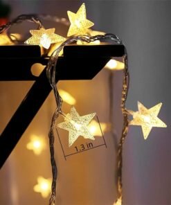 Alternative view of Vedini Star String Lights for Decoration - 14 LED Star Fairy Lights Waterproof Indoor Outdoor for Home Decoration jkb-1012