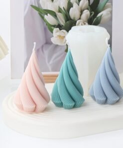 Twisted Spiral Cone Shape Column Candle Mold