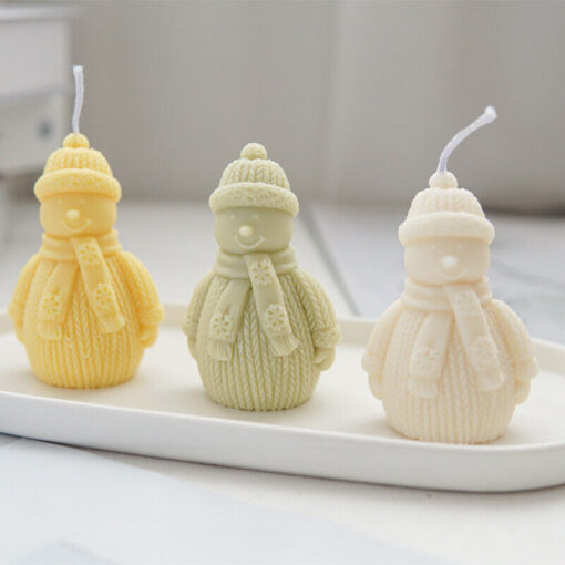 Christmas Snowman Candle Molds