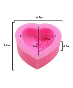 Alternative view of Vedini Romantic love heart rose series silicone fondant molds JKB-693