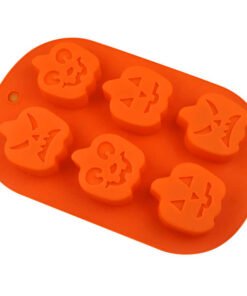 Alternative view of Vedini 6 Cavity pumpkin shape Halloween silicone resin diy hand make candle mold (65 gm approx) JKB-709
