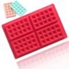 4 Cavity square waffle silicone cake mold
