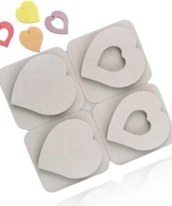 4 cavity heart shape candle Mold
