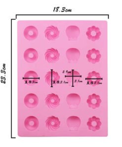 Alternative view of Vedini 20 Cavity circular round shape silicone gummy candy mold, silicon chocolate mould JKB-706