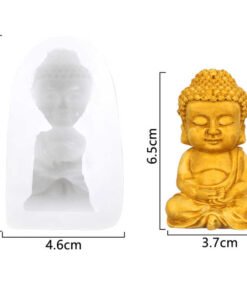 Alternative view of Vedini Buddha Design Silicone Candle Mold Scented Soap Wax Mold 3D Silicone Mold for Aroma Gypsum Ceramic Resin Concrete Crafts Decorations JKB-692
