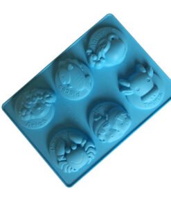 Alternative view of Vedini 6 Cavity Zodiac Pudding Chocolate Tray Mold Silicon Gel Candy Baking Mold-707