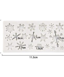 Alternative view of Vedini 20 Cavity Christmas snowflakes Silicone fondant mold JKB-742