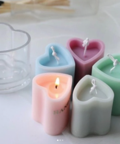Alternative view of Vedini Acrylic Heart Pillar Polycarbonate Candle Mold Polly carbonate mold JKB159M