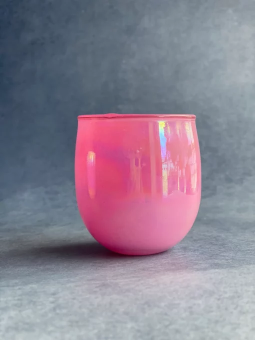 Pink Crystal Glass Jar