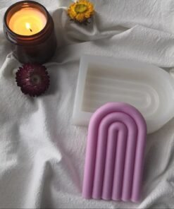 Alternative view of Vedini 3D Geometric Rainbow Arch Candle Mould Artistic Lip Rainbow Candle Silicone Mold Jkb - 196