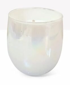 Alternative view of Vedini U Shape White Glass Candle Jar – 200ml Designer Empty Jar for Candle Making, Gifting & Home Décor (Without Wax)