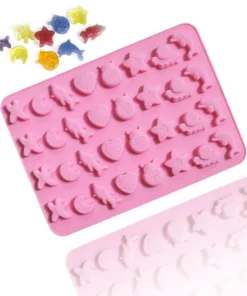 Alternative view of Vedini 32 Cavity Mini small sea animal shape silicone trays chocolate silicone mold chocolate mold JKB-736