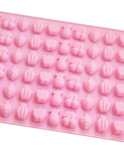 Alternative view of Vedini 66 Cavity fruit with Bonus Dropper shape silicon resin mold silicone gummy candy mold JKB-735