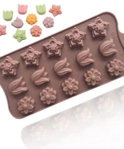 Alternative view of Vedini 15 Cavity Different Flower Tulip Shape Silicon Resin Mold JKB-734