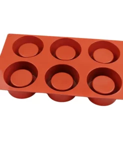 Alternative view of Vedini 6 Cavity Cookie Shot Glass Mold | Round Silicone Mold for Chocolate/Candy. JKB-733