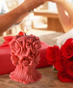Alternative view of Vedini Rose Flower Candle Mold Non-stick, easy-to-remove mold for making candle soap JKB-401M