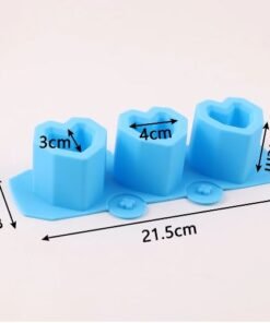 Alternative view of Vedini 3 Cavity Heart Planter Silicone Mold (WCM 363)  JKB-766