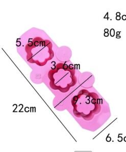 Alternative view of Vedini 3 Cavity Flower Concrete Planter Pot Silicone Mold Concrete Planter Plum Flower Cement Pot Molds (WCM 363) jkb-764