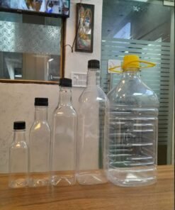 Transparent Cold Pressed edible oil bottle