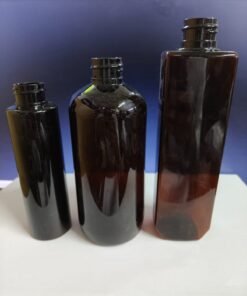 Amber Refillable Plastic Bottles 24MM NECK (1 BOX)