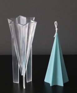 Alternative view of Acrylic Star Pillar Candle Mold Plastic Pinstripe Beeswax Making Mold DIY Craft Ornament Making