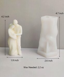 Alternative view of Vedini Women Pregnancy Candle Mold | Mom Dad and Baby Silicone Molds for Wax Resin DIY Candles Handmade Soap Mould, Hand Crafts for Home Wedding Party Decoration | Mothers' Day Gift(WCM439 Expecting Parents))
